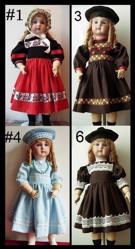 Robe poupée ancienne sfbj - robe,