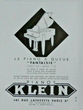 1949 KLEIN FANCY QUEUE PIANO PRESS ADVERTISEMENT 
