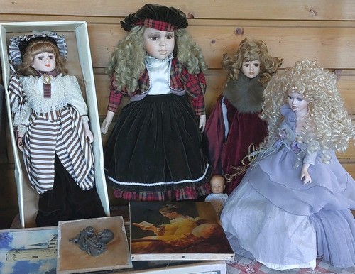 Lot brocante poupées - lot,