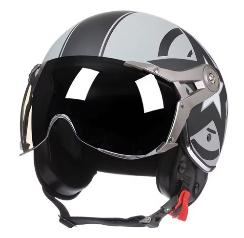 Casque moto vintage - 🏍️,