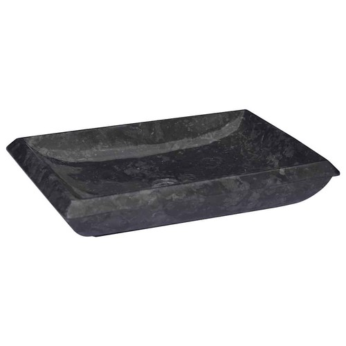 Lavabo noir 50x35x10 - noir, cm