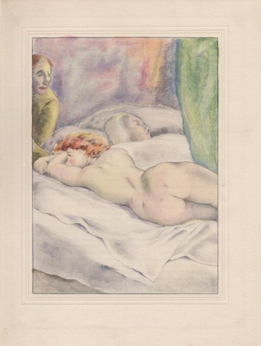 Femme endormie art graphique - femme,