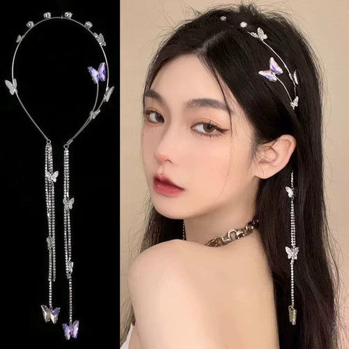 Serre tête strass - strass, papillon