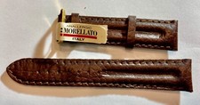 bracelet montre Morellato - cuir façon buffle - marron - 20 mm - vintage - N°69