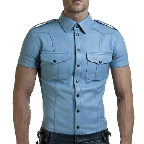 Hommes cuir chemise manche - hommes,