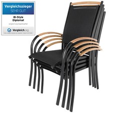 Chaise empilables Salon de Jardin Meuble teck aluminium Diplomat ib style
