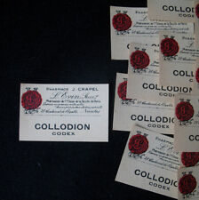 20 LABELS PHARMACY COLLODION 1900 20 OLD PHARMACY LABELS NANTES J. CHAPEL