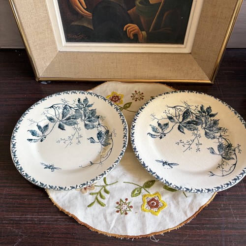 Assiettes dessert faience - 2,