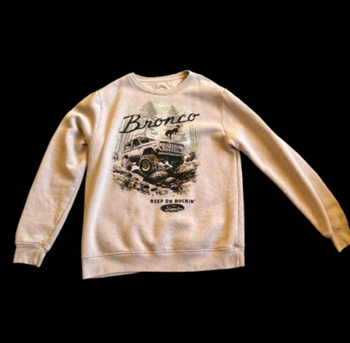 Ford bronco beige crewneck - ford,