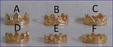 1994 ALCARA CROWN RINGS PENDANT FEVE METAL GOLD 3D GOLD CHOICE