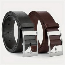 Ceinture Cuir PU Homme Noire