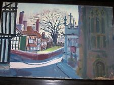 Painting signed. 1967 English House Painting Signed A Maigné