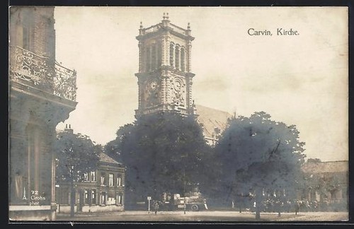 Cpa carvin vue église - cpa,