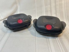 Tupperware Microwave Reheat Covered Food Storage 2 Cups/475ml 5958A/5959A x2