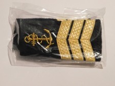 MARINE NATIONALE : epaulettes manchons ancre marine / MAITRE / NEUFS