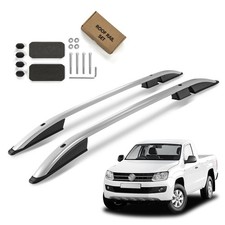 pour Volkswagen VW Amarok Pick-up I (2H) 4D 2010-2020 Barres de toit Argenté Mat