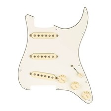 Pickguard Parchment Fender® pre-cablé SSS 11H pour Strat®, micros TEXAS SPECIAL
