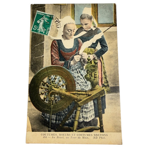 Cpa bretagne coutumes mœurs - cpa,