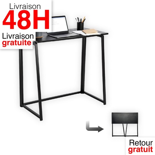 Bureau pliant compact 80x40x74 - bureau,