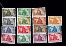 TIMBRES HONGRIE 1945 N° 740-754 NEUF**
