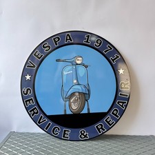 1971 Vespa Service & Repair – Garage Hevay Metal Sign  (XL – 19.7” / 50 cm)