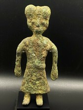 Old Tribal Art Ancient Luristan Antiquities Bronze Idol Sculpture Statue