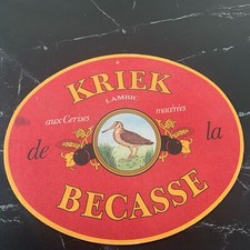 KRIEK LAMBIC DE LA SCHOLARSHIP BEER ADVERTISING CARDBOARD