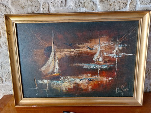 Huile sur toile - huile,