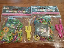 Educational Game Lot 2 Magic Loom Toys Craft Weaving Pocket 200 Elastic Hook