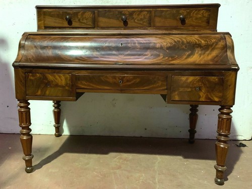 Bureau cylindre acajou - bureau,