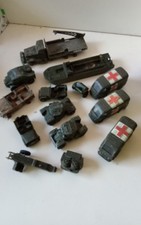 LOT OF ANTIQUE MILITARY DINKY TOYS TO RESTORE OR FOR PARTS SEE PHOTOS bm