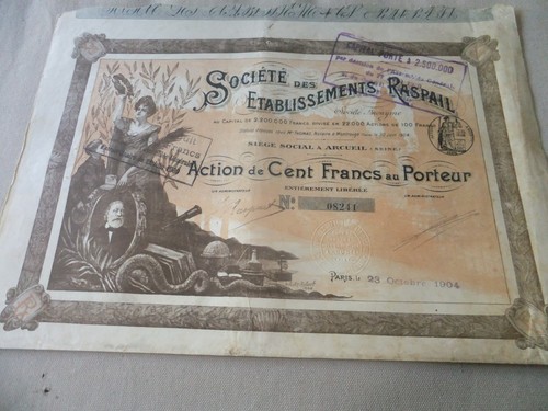Titre action ancienne ste - titre,