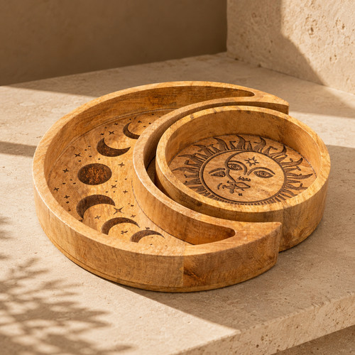 Plateau rond lune lot - rond,