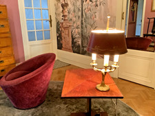 Gilded Bronze 3 Light Water Bottle Lamp Empire Style Sheet Metal Shade