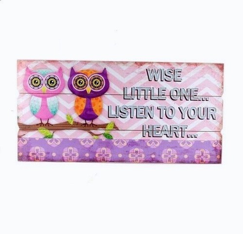 Cadre tableau bois - , hibou