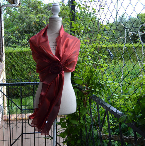 Foulard étole effet organza - effet,