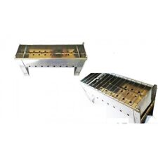 BARBECUE CANAL STOVE ROASTS SKEWERS FIREPLACE STAINLESS STEEL 40 cm