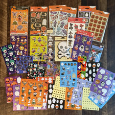 HALLOWEEN Sticker Lot PIPSTICKS AGC Disney PEANUTS Puffy Hawaii Ghosts Scrapbook