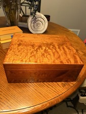 Michael Dixon Curly Maple Model A Humidor Solid Hardwood Cigar Box