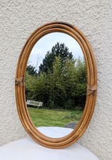 Grand Miroir en rotin bambou