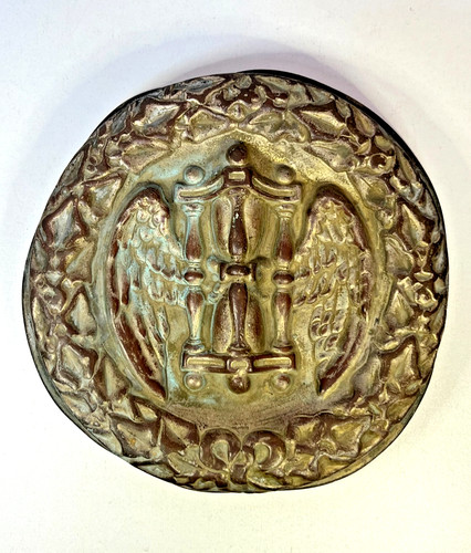 Médaillon bronze doré à - mÉdaillon,