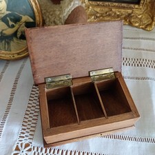 Ancienne Boîte En Bois A Timbres