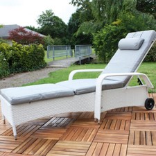 Chaise longue en rotin Chaise