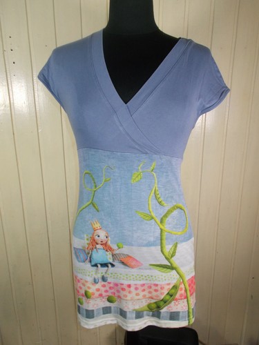 Tee shirt long - long, v