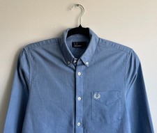 Authentic FRED PERRY Blue Cotton Shirt Size S