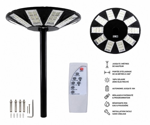 Lampadaire solaire extérieur - lampadaire,