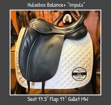 Hulsebos Balance+/Impuls Dressage Saddle. 17.5” MW