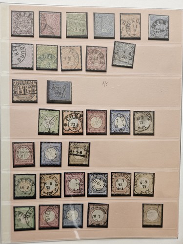 Lot une page - , timbres