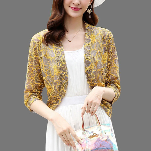 Gilet court femme dentelle - femme, en