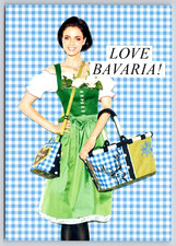 Pretty Lady Love Bavaria! Reisenthel Carry & Travel Bags Ad Postcard UNP 6x4